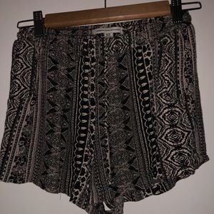 Black and white pattern shorts